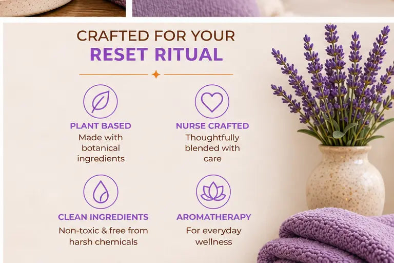 Benefits of Lavender Room & Linen Spray including plant-based ingredients, aromatherapy, and everyday wellness.