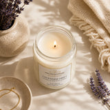 Lavender drift soy candle with cotton wick