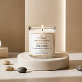 One Love Tropical Soy Candle handcrafted by Nurse Calm Aromatherapy