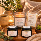 Point Blank Full Force Bundle displayed in a cozy wellness space with warm candlelight, natural décor, and calming aromatherapy designed to encourage relaxation and mindful self-care.