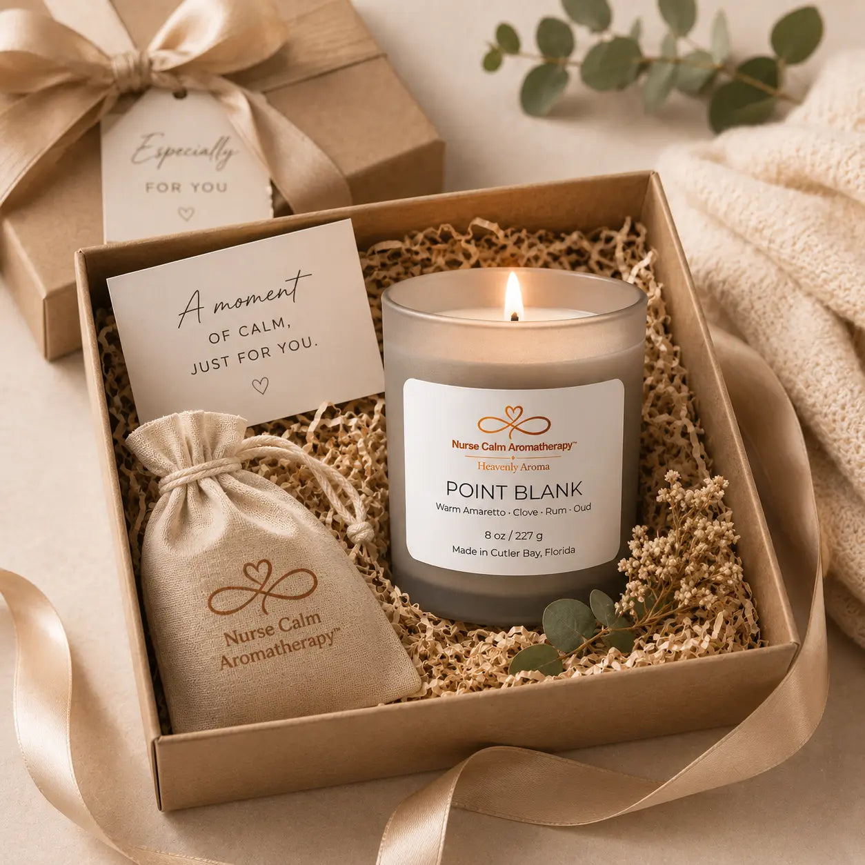 Point Blank tropical candle gift by Nurse Calm Aromatherapy