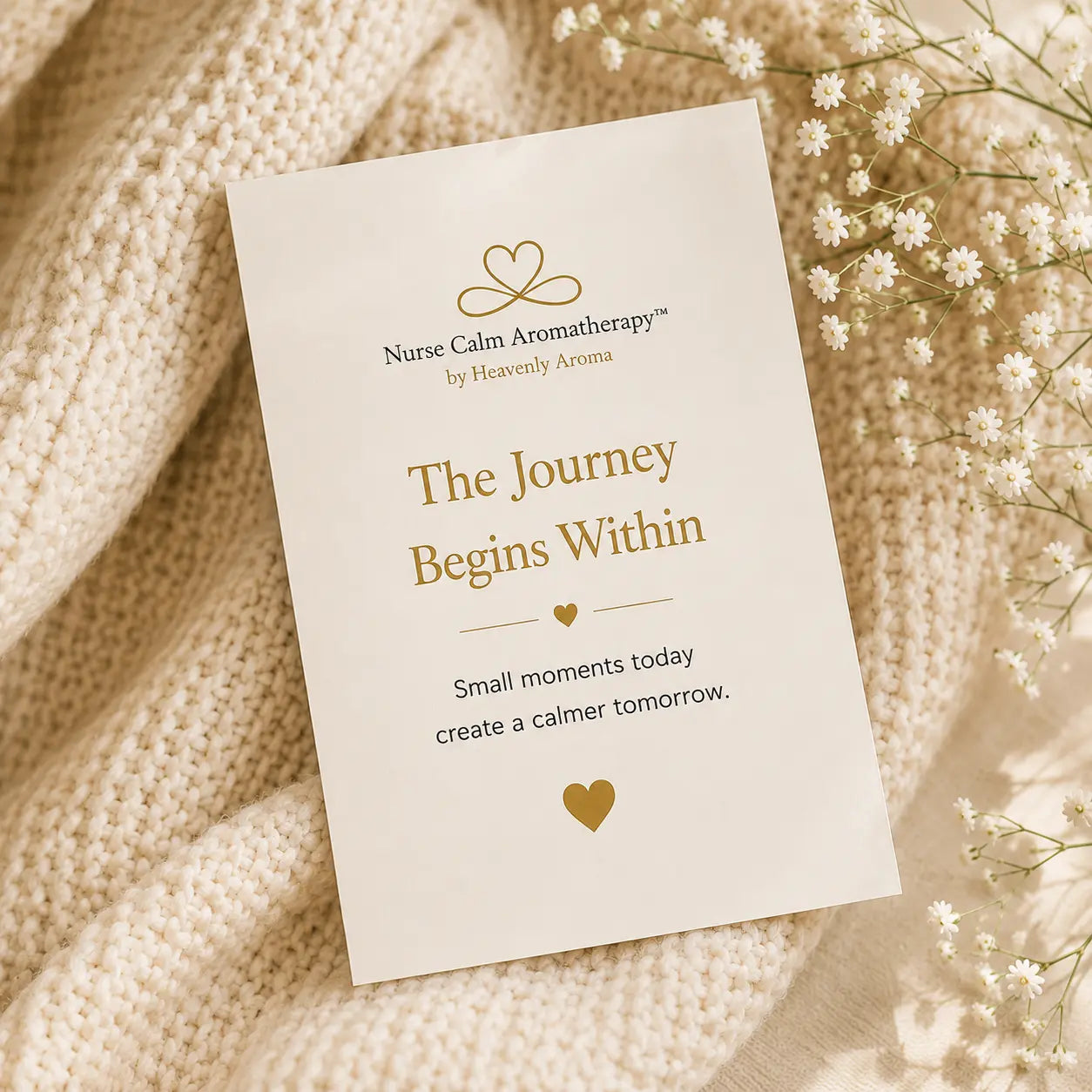 Heavenly Reset Box inspirational reset ritual card by Nurse Calm Aromatherapy.