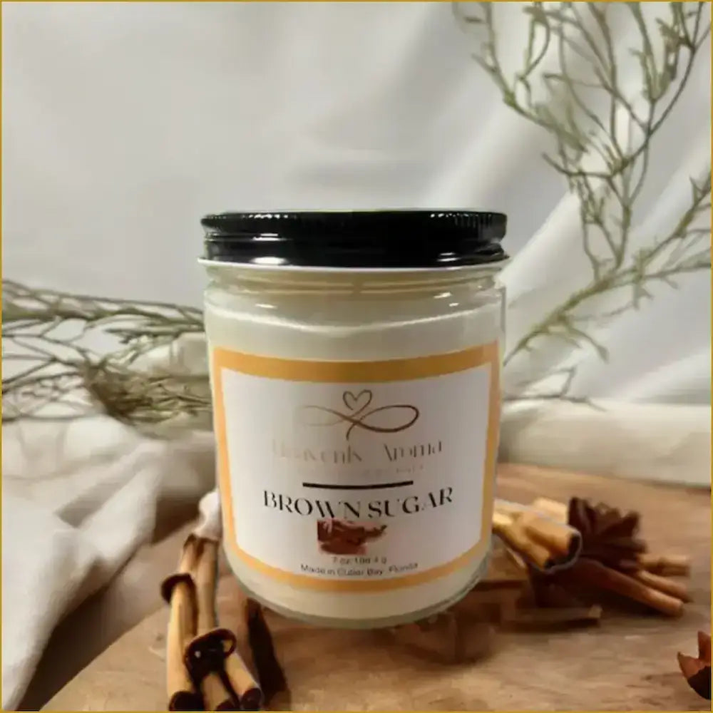 Brown Sugar 7 oz Candle – Sweet Comfort in a Smaller Jar - Nurse Calm Aromatherapy™ by Heavenly Aroma