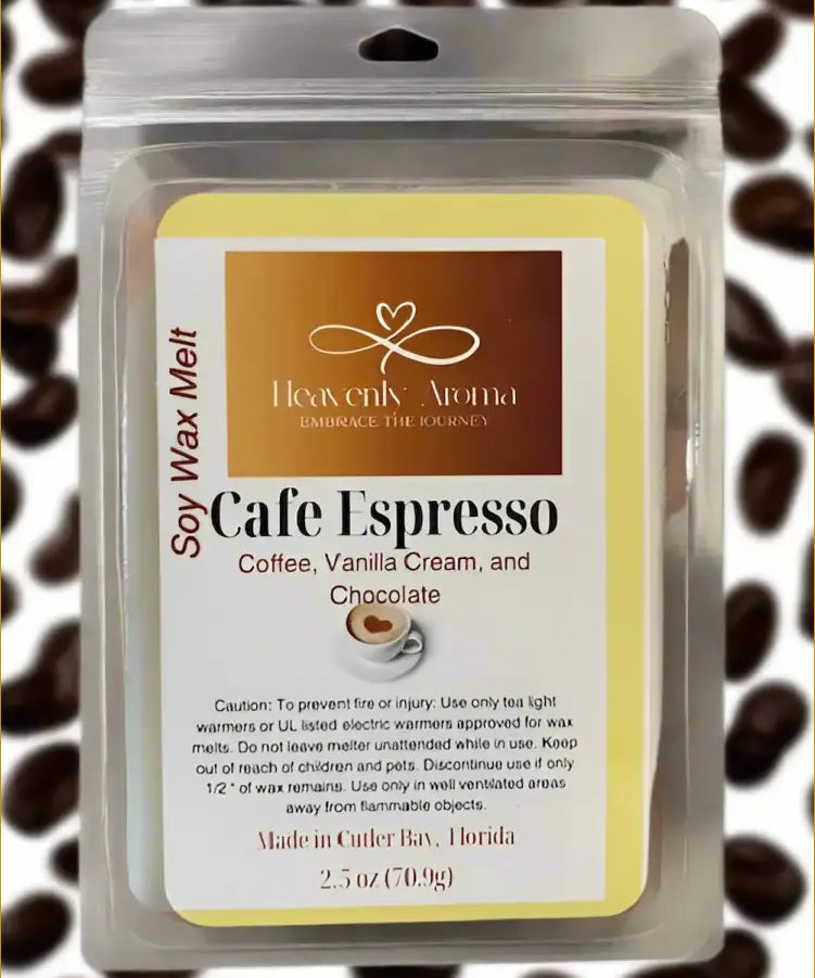 Café Espresso 2.5 oz Wax Tarts - Nurse Calm Aromatherapy™ by Heavenly Aroma