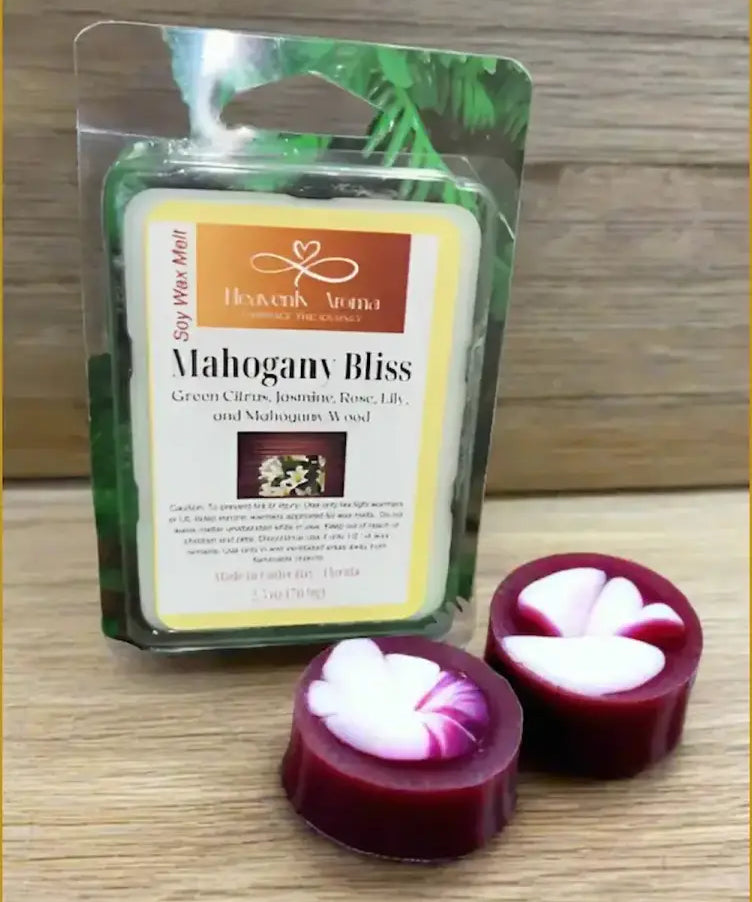 Mahogany Bliss 2.5 oz Wax Tarts - Nurse Calm Aromatherapy™ by Heavenly Aroma