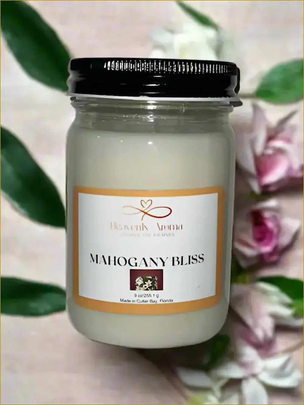Mahogany Bliss – 8 oz Soy Candle | Sophisticated Warmth - Nurse Calm Aromatherapy™ by Heavenly Aroma